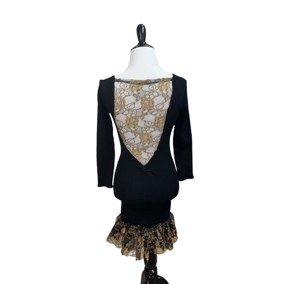 Mellow Mail Women's 1980's Vintage Party Mini Dress Bodycon Lace Back One Size - Picture 5 of 10